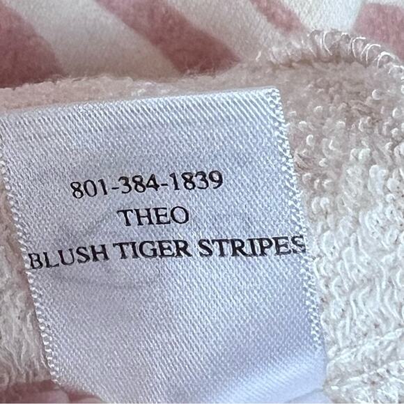 Rails Theo Flocked Sweatshirt Blush Pink Tiger Stripes XL - Picture 9 of 13